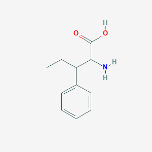 molecular formula C11H15NO2 B13500708 2-Amino-3-phenylpentanoic acid 