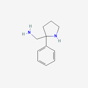 molecular formula C11H16N2 B13500712 (2-Phenylpyrrolidin-2-yl)methanamine 