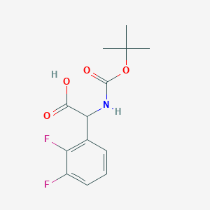 molecular formula C13H15F2NO4 B13500724 (2R)-2-(2,3-Difluorophenyl)-2-[(tert-butoxy)carbonylamino]acetic acid 
