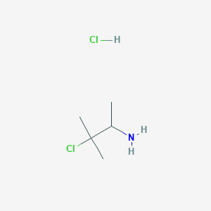 molecular formula C5H13Cl2N B13500726 3-Chloro-3-methylbutan-2-amine hydrochloride 
