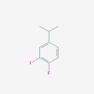 molecular formula C9H10FI B13500742 1-Fluoro-2-iodo-4-isopropylbenzene 