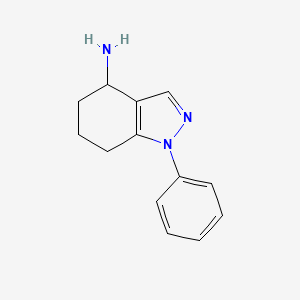 molecular formula C13H15N3 B13500769 1-phenyl-4,5,6,7-tetrahydro-1H-indazol-4-amine 