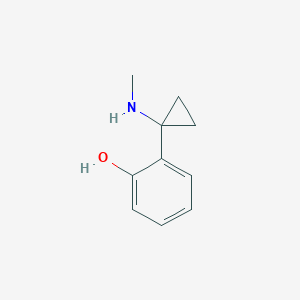molecular formula C10H13NO B13500783 2-[1-(Methylamino)cyclopropyl]phenol 