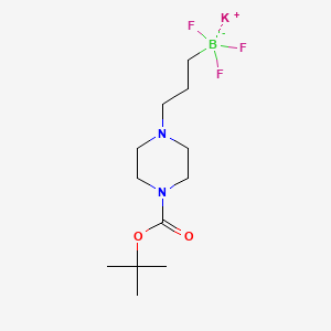 molecular formula C12H23BF3KN2O2 B13500786 Potassium (3-(4-(tert-butoxycarbonyl)piperazin-1-yl)propyl)trifluoroborate 