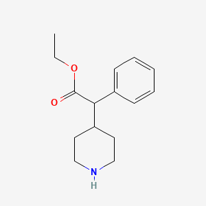 molecular formula C15H21NO2 B13500788 Ethyl alpha-phenyl-4-piperidineacetate CAS No. 227470-67-9