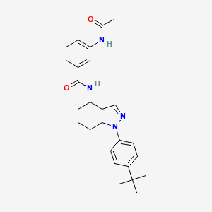 molecular formula C26H30N4O2 B13500826 N-[1-(4-tert-butylphenyl)-4,5,6,7-tetrahydro-1H-indazol-4-yl]-3-acetamidobenzamide 