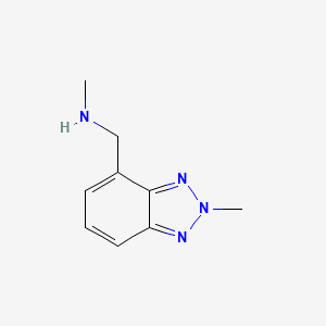 molecular formula C9H12N4 B13500836 methyl[(2-methyl-2H-1,2,3-benzotriazol-4-yl)methyl]amine 