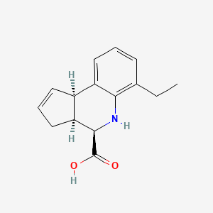molecular formula C15H17NO2 B13500848 rac-(3aR,4S,9bS)-6-ethyl-3H,3aH,4H,5H,9bH-cyclopenta[c]quinoline-4-carboxylic acid 