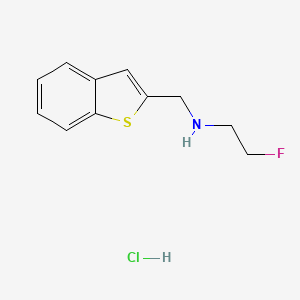 molecular formula C11H13ClFNS B13500857 [(1-Benzothiophen-2-yl)methyl](2-fluoroethyl)aminehydrochloride 