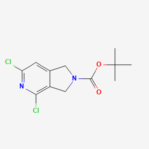 molecular formula C12H14Cl2N2O2 B13500889 tert-butyl 4,6-dichloro-1H,2H,3H-pyrrolo[3,4-c]pyridine-2-carboxylate 