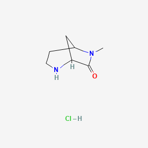 molecular formula C7H13ClN2O B13500912 6-Methyl-2,6-diazabicyclo[3.2.1]octan-7-one hydrochloride 