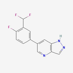 molecular formula C13H8F3N3 B13500924 6-[3-(difluoromethyl)-4-fluorophenyl]-1H-pyrazolo[4,3-b]pyridine 
