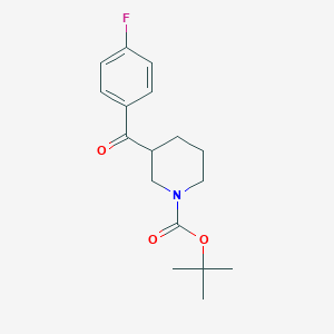 molecular formula C17H22FNO3 B13500927 3-(4-Fluorobenzoyl)piperidine-1-carboxylic acid tert-butyl ester 