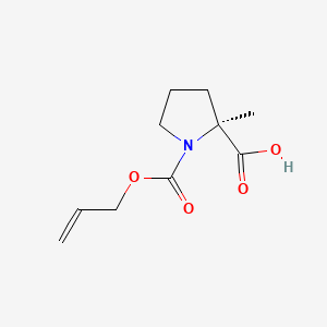 molecular formula C10H15NO4 B13500936 (S)-1-((Allyloxy)carbonyl)-2-methylpyrrolidine-2-carboxylic acid 