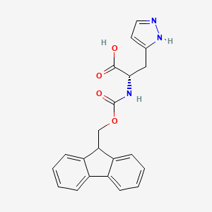 molecular formula C21H19N3O4 B13500997 Fmoc-L-ala-[3-(3-pyrazoyl)] 