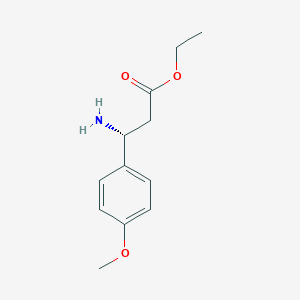 molecular formula C12H17NO3 B13501000 ethyl (3R)-3-amino-3-(4-methoxyphenyl)propanoate 