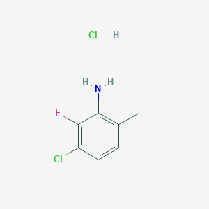 molecular formula C7H8Cl2FN B13501009 3-Chloro-2-fluoro-6-methylaniline hydrochloride 