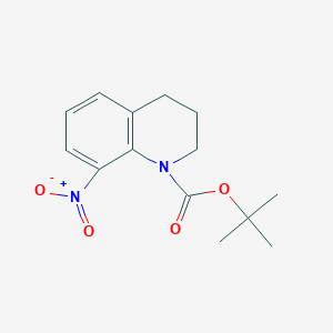 molecular formula C14H18N2O4 B13501015 tert-Butyl 8-nitro-3,4-dihydroquinoline-1(2H)-carboxylate 