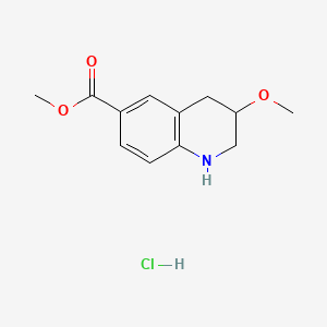 molecular formula C12H16ClNO3 B13501033 Methyl 3-methoxy-1,2,3,4-tetrahydroquinoline-6-carboxylate hydrochloride 