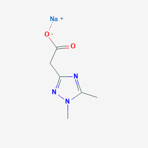 molecular formula C6H8N3NaO2 B13501038 sodium2-(1,5-dimethyl-1H-1,2,4-triazol-3-yl)acetate 