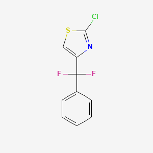 molecular formula C10H6ClF2NS B13501063 2-Chloro-4-[difluoro(phenyl)methyl]-1,3-thiazole 