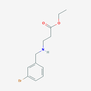 molecular formula C12H16BrNO2 B13501117 Ethyl 3-{[(3-bromophenyl)methyl]amino}propanoate 