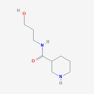 molecular formula C9H18N2O2 B1350115 N-(3-Hydroxypropyl)piperidine-3-carboxamide CAS No. 496057-59-1