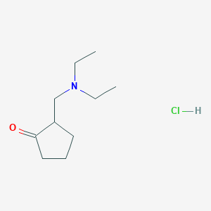 molecular formula C10H20ClNO B1350119 2-[(二乙氨基)甲基]环戊酮盐酸盐 CAS No. 82343-79-1