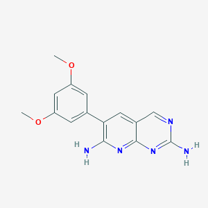 molecular formula C15H15N5O2 B135012 6-(3,5-Dimethoxyphenyl)pyrido[2,3-d]pyrimidine-2,7-diamine CAS No. 192705-78-5
