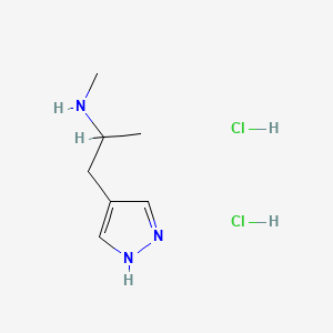molecular formula C7H15Cl2N3 B13501232 methyl[1-(1H-pyrazol-4-yl)propan-2-yl]amine dihydrochloride 