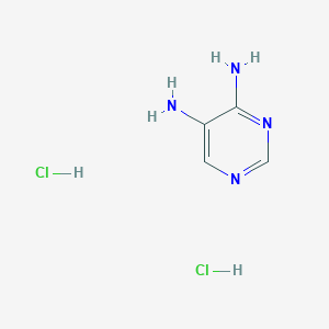 molecular formula C4H8Cl2N4 B13501235 4,5-Diaminopyrimidine dihydrochloride 