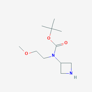molecular formula C11H22N2O3 B13501241 tert-butyl N-(azetidin-3-yl)-N-(2-methoxyethyl)carbamate 