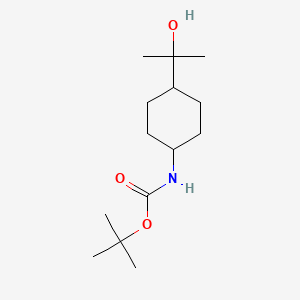 molecular formula C14H27NO3 B13501315 tert-butyl N-[4-(2-hydroxypropan-2-yl)cyclohexyl]carbamate 