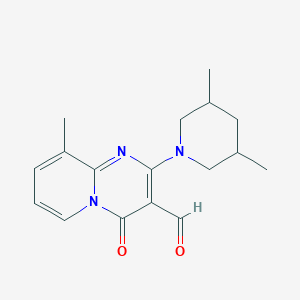 2-(3,5-Dimethylpiperidin-1-yl)-9-methyl-4-oxopyrido[1,2-a]pyrimidine-3-carbaldehyde