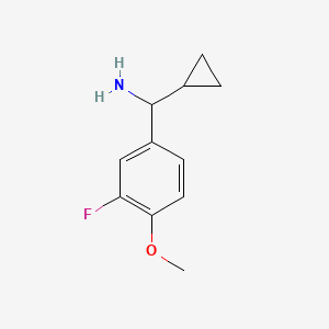 molecular formula C11H14FNO B13501320 Cyclopropyl(3-fluoro-4-methoxyphenyl)methanamine 