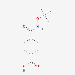 molecular formula C12H21NO4 B13501386 Rac-(1r,4r)-4-[(tert-butoxy)carbamoyl]cyclohexane-1-carboxylic acid, trans 