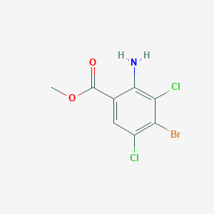molecular formula C8H6BrCl2NO2 B13501423 Methyl 2-amino-4-bromo-3,5-dichlorobenzoate 