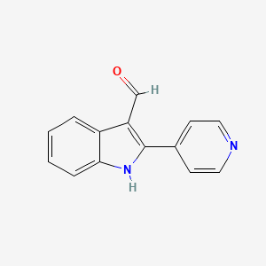 molecular formula C14H10N2O B1350154 2-pyridin-4-yl-1H-indole-3-carbaldehyde CAS No. 590390-88-8