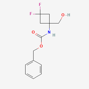molecular formula C13H15F2NO3 B13501599 Benzyl (3,3-difluoro-1-(hydroxymethyl)cyclobutyl)carbamate 