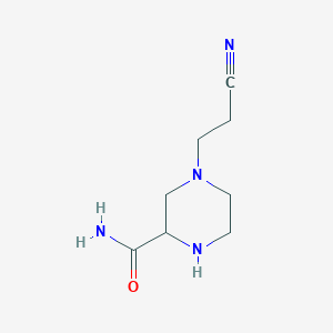 4-(2-Cyanoethyl)piperazine-2-carboxamide