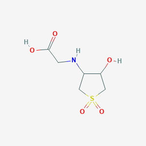 molecular formula C6H11NO5S B1350173 2-[(4-Hydroxy-1,1-dioxothiolan-3-yl)amino]acetic acid CAS No. 294669-00-4