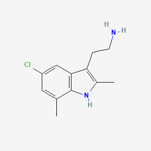 molecular formula C12H15ClN2 B1350181 2-(5-chloro-2,7-dimethyl-1H-indol-3-yl)ethanamine 