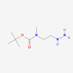 molecular formula C8H19N3O2 B13501891 Tert-butyl (2-hydrazinylethyl)(methyl)carbamate 