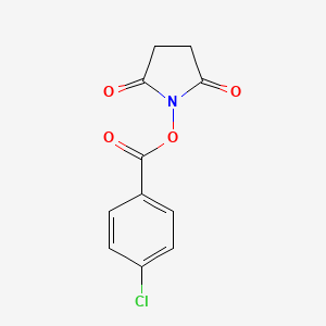 molecular formula C11H8ClNO4 B1350201 2,5-吡咯烷二酮，1-[(4-氯苯甲酰)氧基]- CAS No. 68388-09-0