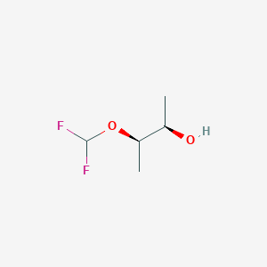 molecular formula C5H10F2O2 B13502017 (2R,3R)-3-(difluoromethoxy)butan-2-ol 