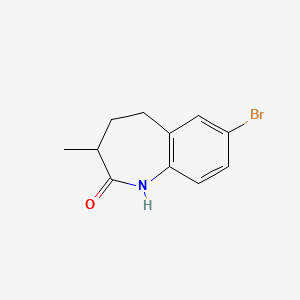 molecular formula C11H12BrNO B13502026 7-Bromo-3-methyl-2,3,4,5-tetrahydro-1h-1-benzazepin-2-one 