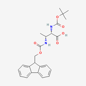 molecular formula C24H28N2O6 B13502066 (2S,3R)-2-{[(tert-butoxy)carbonyl]amino}-3-({[(9H-fluoren-9-yl)methoxy]carbonyl}amino)butanoic acid 