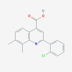 molecular formula C18H14ClNO2 B1350208 2-(2-Chlorophenyl)-7,8-dimethylquinoline-4-carboxylic acid CAS No. 667435-72-5