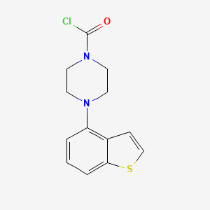 molecular formula C13H13ClN2OS B13502089 4-(1-Benzothiophen-4-yl)piperazine-1-carbonylchloride 