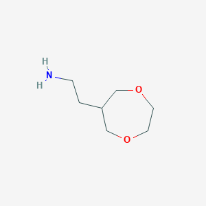 molecular formula C7H15NO2 B13502108 2-(1,4-Dioxepan-6-yl)ethan-1-amine 